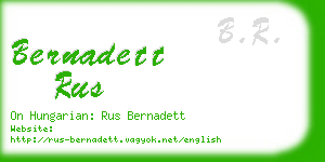 bernadett rus business card